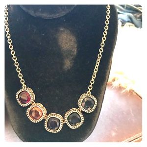 Avon multi Color Square Stone necklace & Earrings